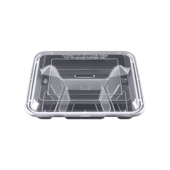 Еднократна кутия за обяд с капак, ПП с хранително качество, 4-5 отделения, подходяща за микровълнова, неразградима