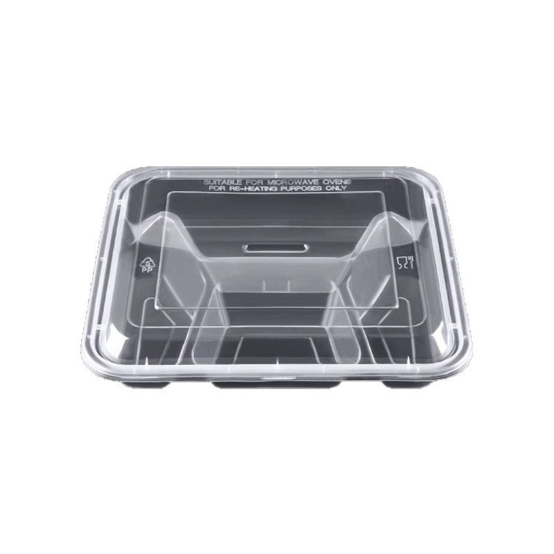Еднократна кутия за обяд с капак, ПП с хранително качество, 4-5 отделения, подходяща за микровълнова, неразградима