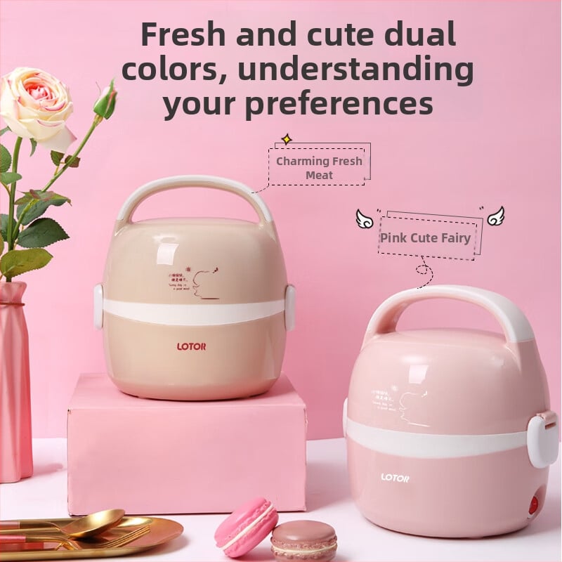 Cutie de prânz electric HM-2013, capacitate 2.0 L, recipient interior din oțel inox 304, izolație cu două straturi, încălzire 300W