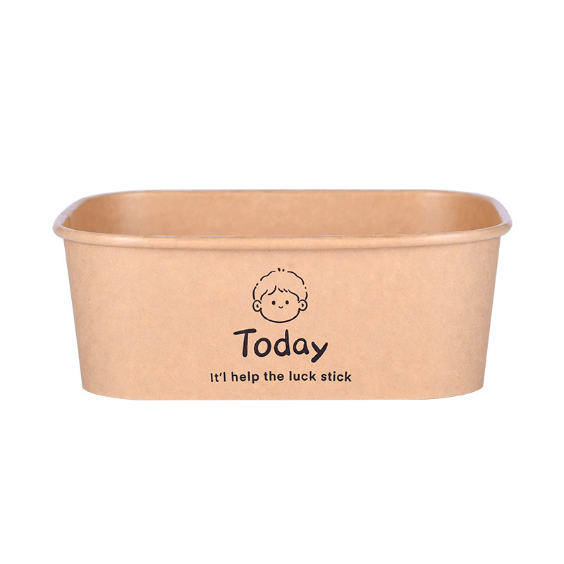 Cutie de prânz din kraft paper, 750 ml, dreptunghiulară, 25 buc./pachet, hârtie cu pulpă de lemn acoperită, necompatibilă cu microunde