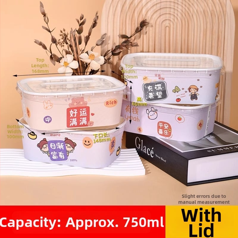 Cutie de prânz din kraft paper, 750 ml, dreptunghiulară, 25 buc./pachet, hârtie cu pulpă de lemn acoperită, necompatibilă cu microunde