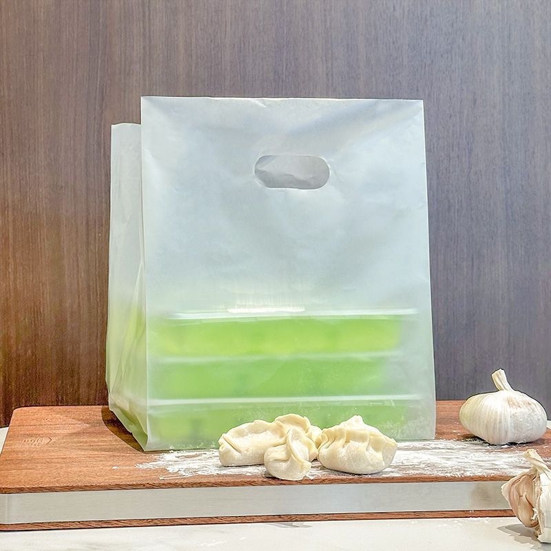 Geantă de ambalare pentru dumplings, pungă de plastic de unică folosință pentru prânz/livrare, stil simplu, cuptor cu microunde: Nu, biodegradabilă: Da