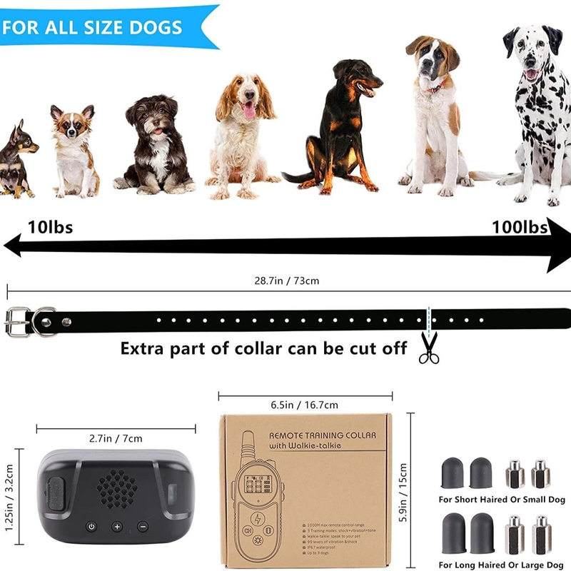 Двупосочен дресьор за кучета, средство за потискане на лая, стоки за домашни любимци, електрошоков нашийник, играчка за кучета, нашийник за дресировка на кучета