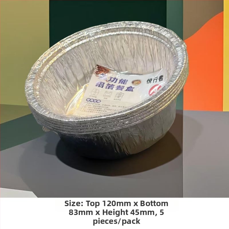 Ühekordne alumiiniumi fooli küpsetuspann koos kaasaga – 0,68 mm paksus, ruudu ja ringikujuline kuju, maht 1200