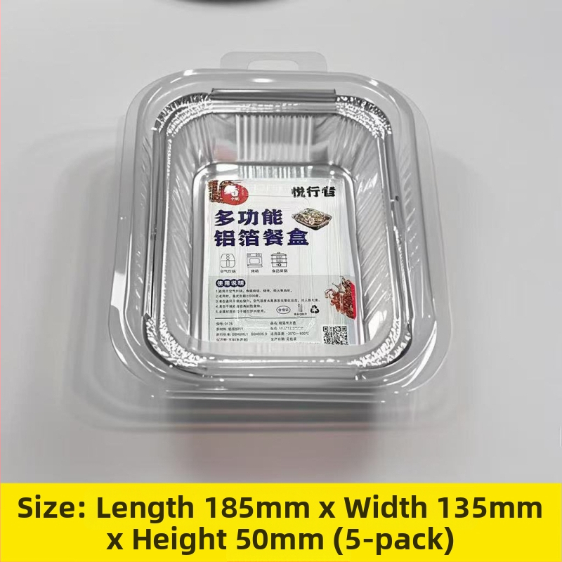 Ühekordne alumiiniumi fooli küpsetuspann koos kaasaga – 0,68 mm paksus, ruudu ja ringikujuline kuju, maht 1200