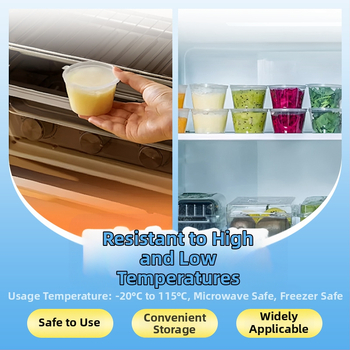 Еднократна кутия за сос за потапяне с интегриран контейнер и разделени отделения, PP пластмаса, налична в опаковки от 100, 1000 или 2000 броя