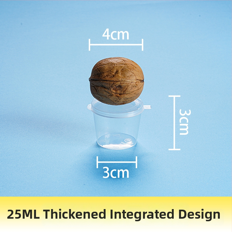 Еднократна кутия за сос за потапяне с интегриран контейнер и разделени отделения, PP пластмаса, налична в опаковки от 100, 1000 или 2000 броя