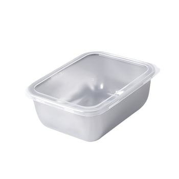 Kutija za čuvanje svježine od nehrđajućeg čelika 304, pravokutnog oblika s poklopcem, mikrovalna kompatibilna, kapacitet 301–500 ml, moderni minimalistički stil