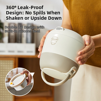 Cutie electrică pentru prânz cu încălzire fără apă, recipient interior din oțel inoxidabil 304, 20W, 220V, USB sau alimentare de mașină, păstrează caldă când este conectată