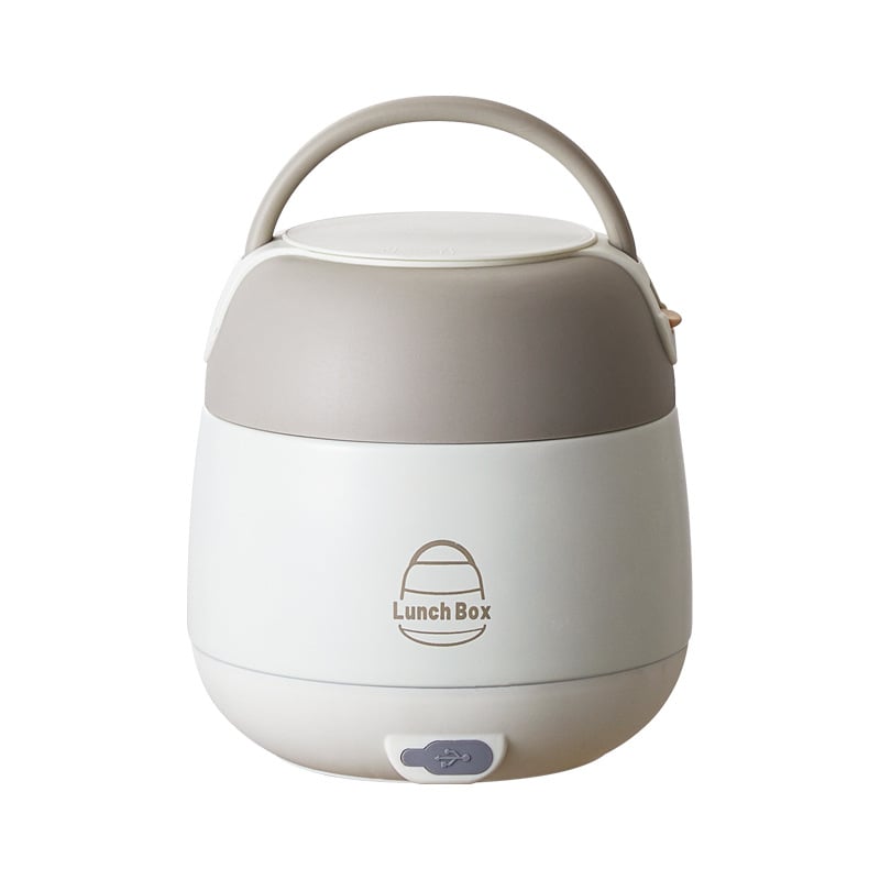Cutie electrică pentru prânz cu încălzire fără apă, recipient interior din oțel inoxidabil 304, 20W, 220V, USB sau alimentare de mașină, păstrează caldă când este conectată