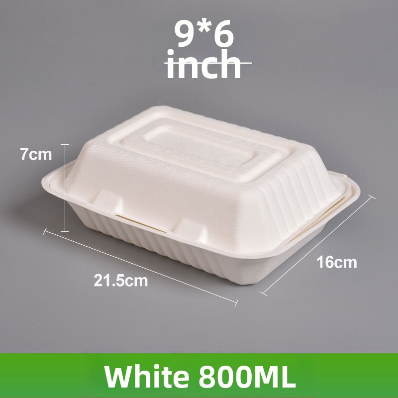 Vienkartinė hamburgerių dėžutė, kvadratinė, iš cukranendrių pulpos, biologiškai skaidri, talpa 8000 ml, storis 0,06