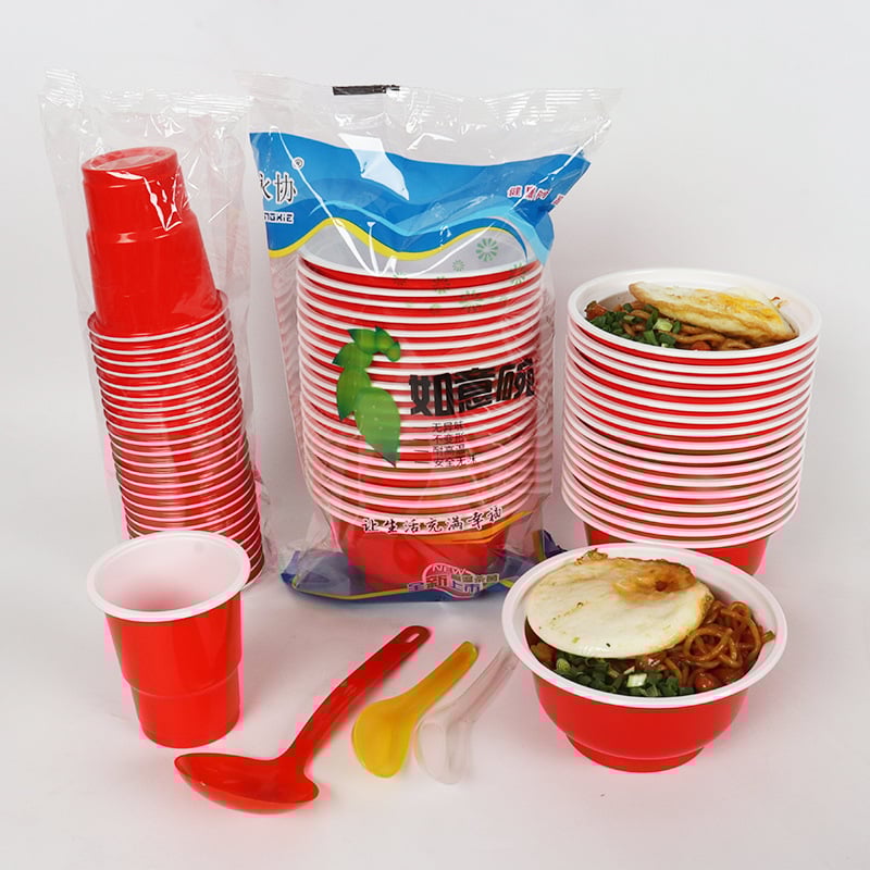 Ühekordne kauss Yongxie, ümmargune, 360 ml, plastikust, logoga trükkimine, kohandatav