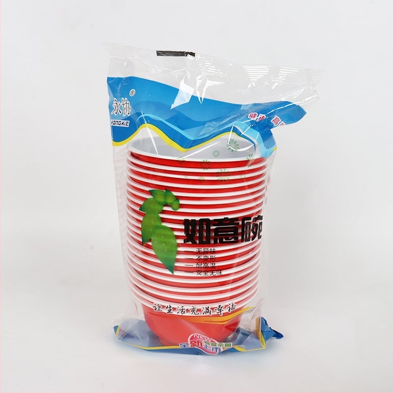 Ühekordne kauss Yongxie, ümmargune, 360 ml, plastikust, logoga trükkimine, kohandatav