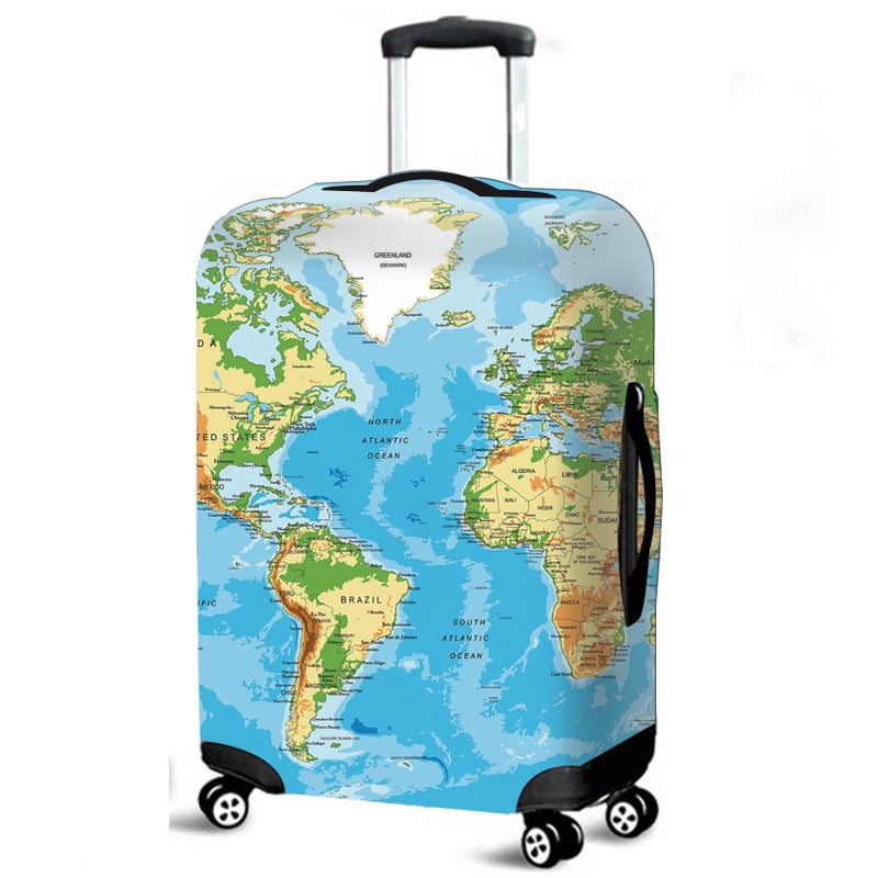 2024. gada pārrobežu elastīgs čemodāna pārvalks, bagāžas aizsargs, ratiņu soma ar grozāmiem riteņiem, putekļus necaurlaidīgs pārvalks ainaviskam ādas ceļojumu čemodānam