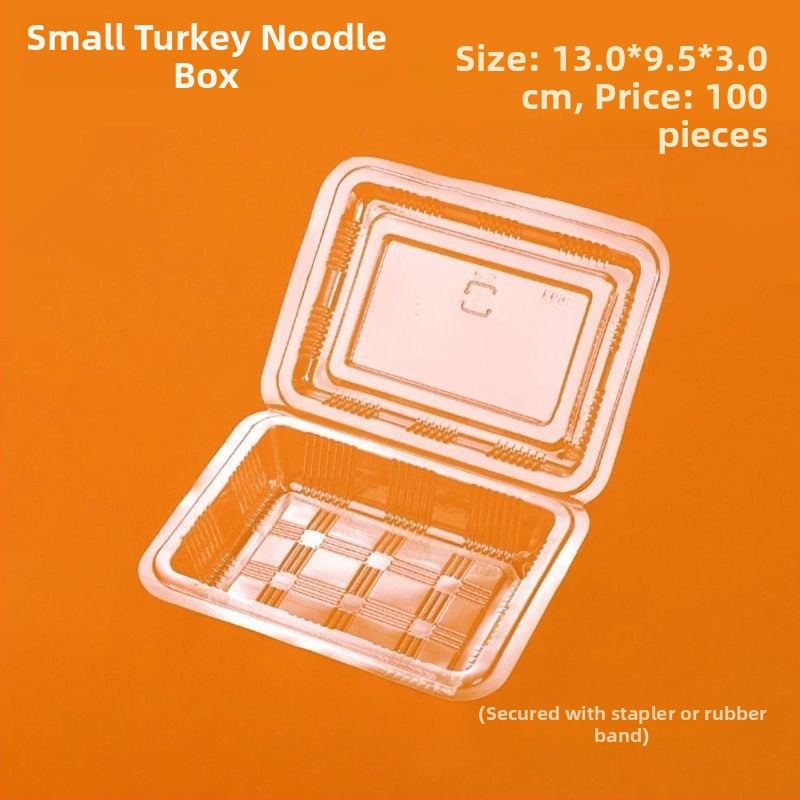 Cutie de ambalare din plastic, de unică folosință, cu capac, transparentă, potrivită pentru fructe și preparate reci