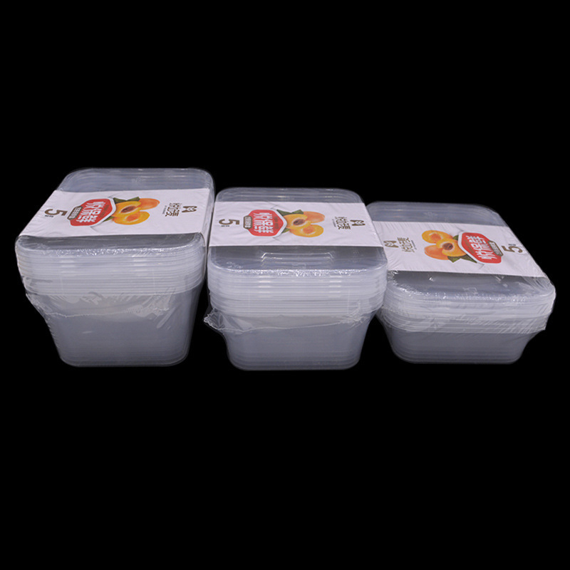 Sanshan recipient plastic dreptunghiular de unică folosință cu capac, cutie alimentară pentru takeout; cuptor cu microunde nu; nebiodegradabil; greutate 100 g; ambalaj 96 buc./cutie; licență XK16-204-01768