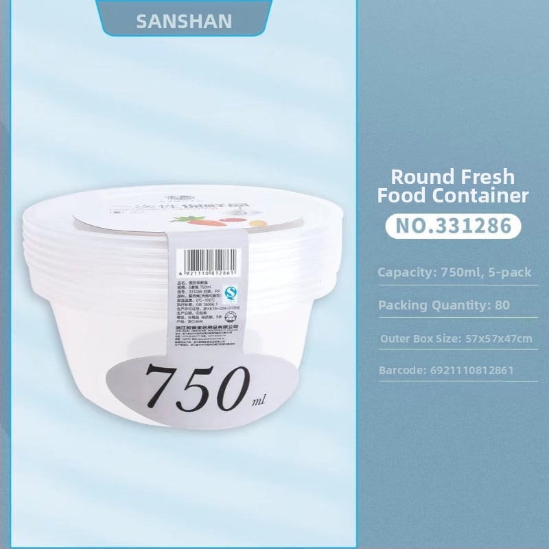 Sanshan recipient plastic dreptunghiular de unică folosință cu capac, cutie alimentară pentru takeout; cuptor cu microunde nu; nebiodegradabil; greutate 100 g; ambalaj 96 buc./cutie; licență XK16-204-01768