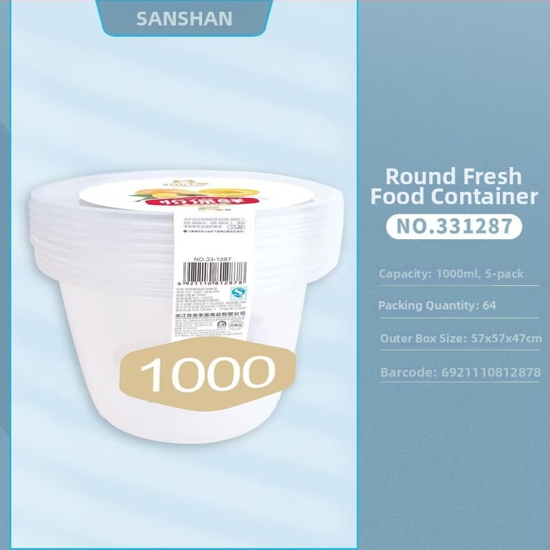 Sanshan recipient plastic dreptunghiular de unică folosință cu capac, cutie alimentară pentru takeout; cuptor cu microunde nu; nebiodegradabil; greutate 100 g; ambalaj 96 buc./cutie; licență XK16-204-01768