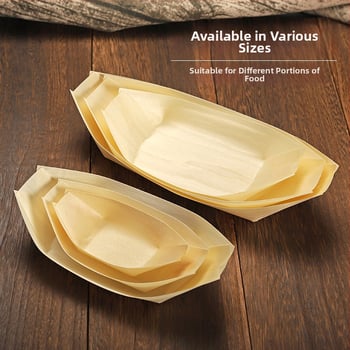 Puidust paadi kujuline ühekordne nõu Art Kitchen Creative – kaasaegne minimalistlik stiil