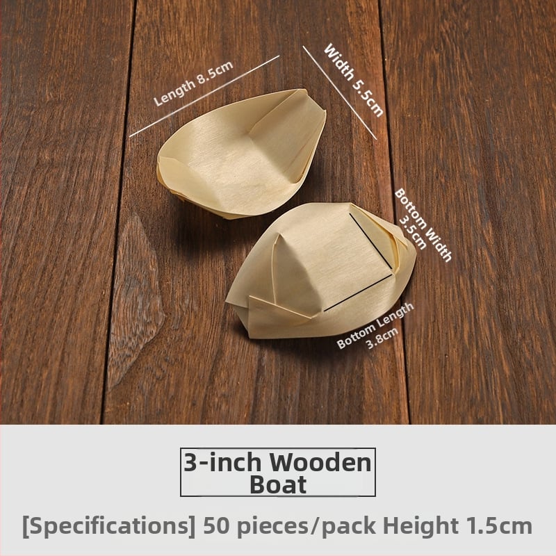 Puidust paadi kujuline ühekordne nõu Art Kitchen Creative – kaasaegne minimalistlik stiil