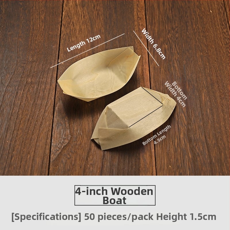 Puidust paadi kujuline ühekordne nõu Art Kitchen Creative – kaasaegne minimalistlik stiil