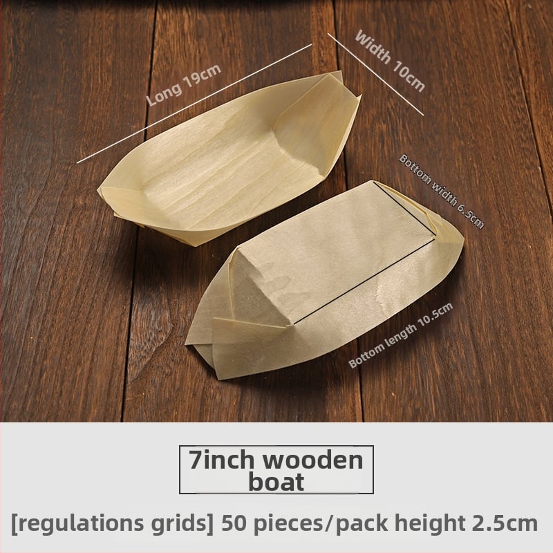 Puidust paadi kujuline ühekordne nõu Art Kitchen Creative – kaasaegne minimalistlik stiil