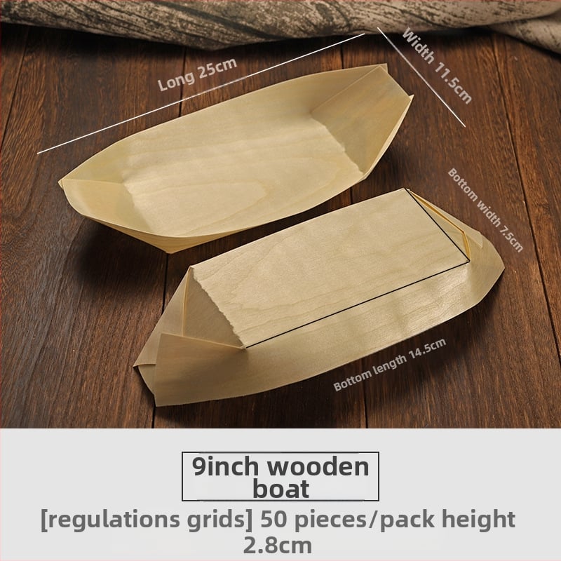 Puidust paadi kujuline ühekordne nõu Art Kitchen Creative – kaasaegne minimalistlik stiil