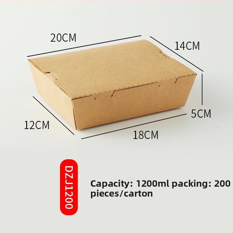 Cutie de masă din hârtie kraft, cu o fereastră, pentru takeout, potrivită pentru sushi și salată de fructe (material: hârtie; fereastră: una; cuptor cu microunde: Nu; imprimare logo: Da)