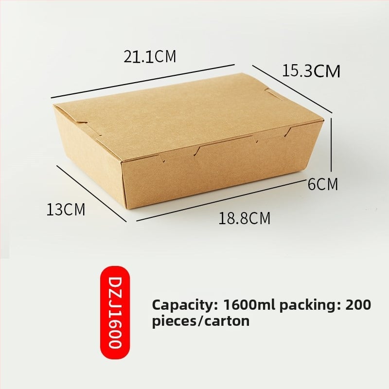 Cutie de masă din hârtie kraft, cu o fereastră, pentru takeout, potrivită pentru sushi și salată de fructe (material: hârtie; fereastră: una; cuptor cu microunde: Nu; imprimare logo: Da)