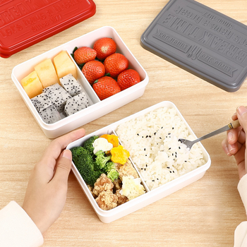 Cutie pentru prânz cu separator și menținerea prospectimii, compatibilă cu microunde, din polipropilenă, portabilă și reutilizabilă