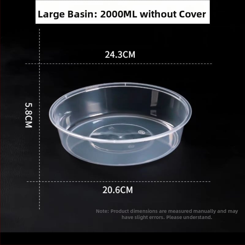 Cutie de prânz de unică folosință, rotundă – raci și fructe, nu este potrivită pentru microunde, imprimarea logo-ului este permisă