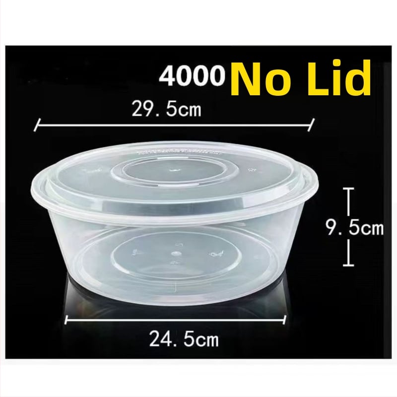 Cutie de prânz de unică folosință, rotundă – raci și fructe, nu este potrivită pentru microunde, imprimarea logo-ului este permisă