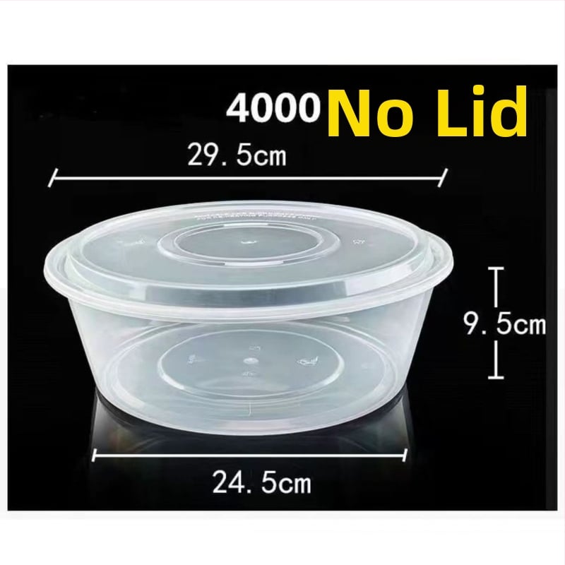 Cutie de prânz de unică folosință, rotundă – raci și fructe, nu este potrivită pentru microunde, imprimarea logo-ului este permisă