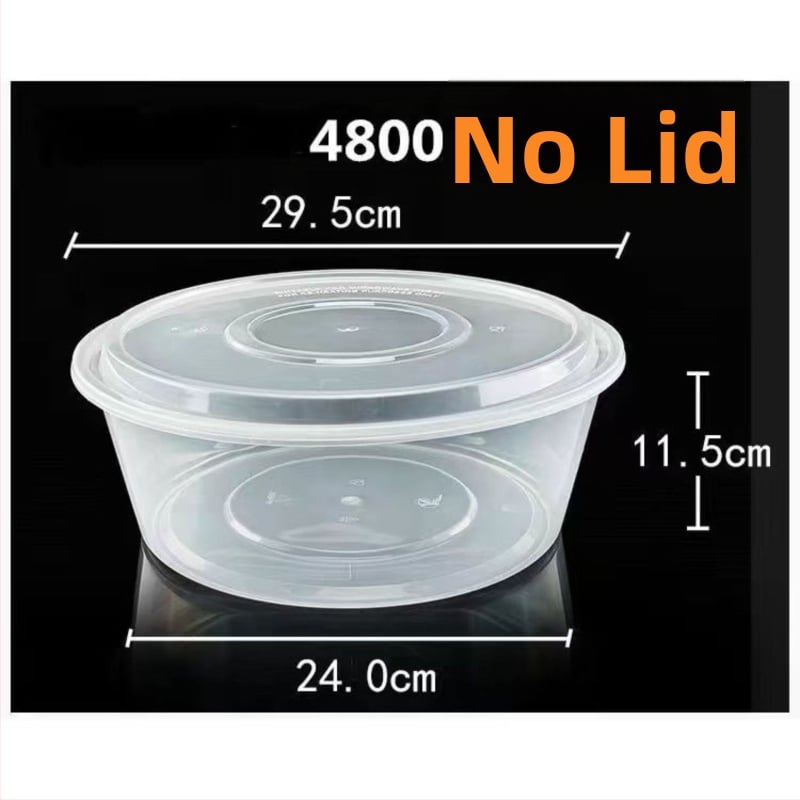 Cutie de prânz de unică folosință, rotundă – raci și fructe, nu este potrivită pentru microunde, imprimarea logo-ului este permisă