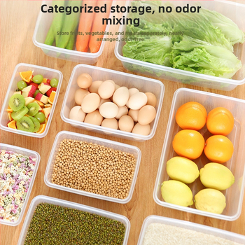 Mingxing debela pravokutna prozirna PP plastična kutija za hladnjak, mikrovalna kompatibilna