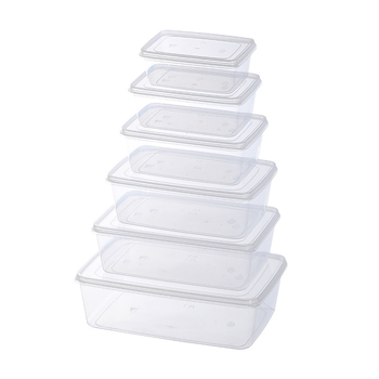 Mingxing debela pravokutna prozirna PP plastična kutija za hladnjak, mikrovalna kompatibilna