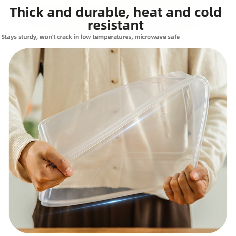 Mingxing debela pravokutna prozirna PP plastična kutija za hladnjak, mikrovalna kompatibilna