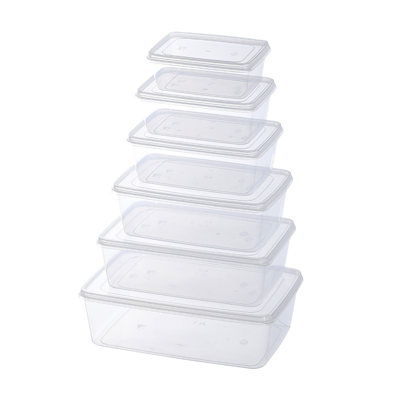 Mingxing debela pravokutna prozirna PP plastična kutija za hladnjak, mikrovalna kompatibilna