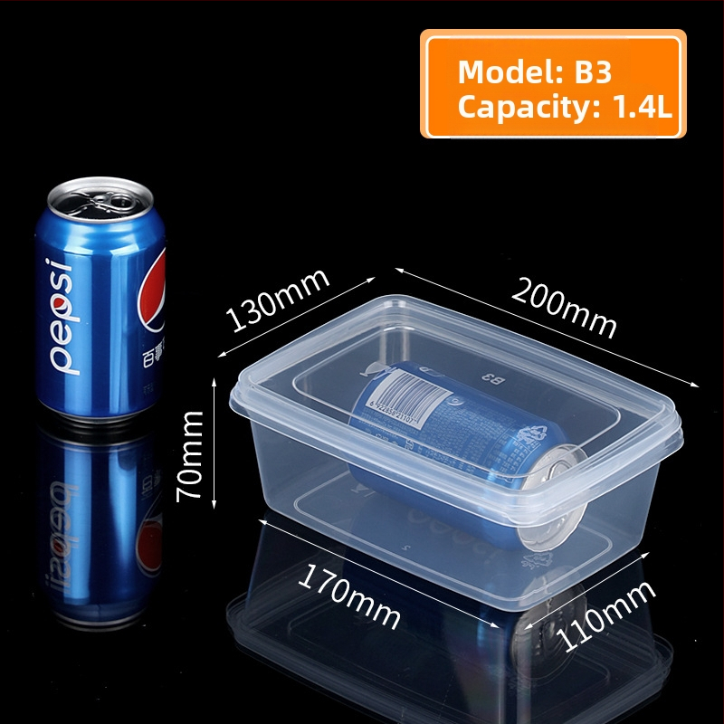 Mingxing debela pravokutna prozirna PP plastična kutija za hladnjak, mikrovalna kompatibilna