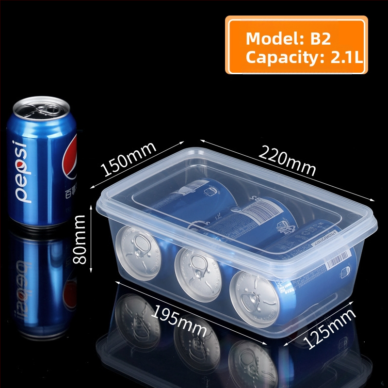 Mingxing debela pravokutna prozirna PP plastična kutija za hladnjak, mikrovalna kompatibilna