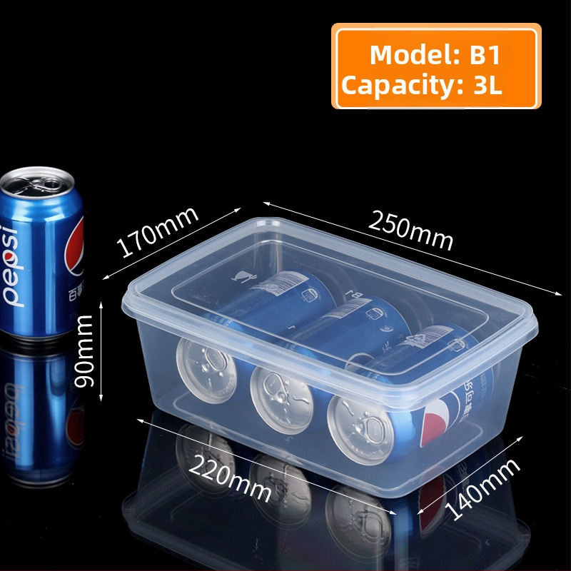 Mingxing debela pravokutna prozirna PP plastična kutija za hladnjak, mikrovalna kompatibilna