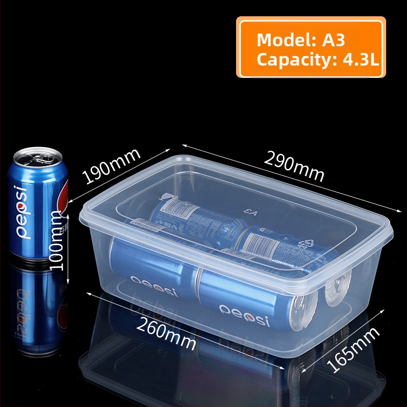 Mingxing debela pravokutna prozirna PP plastična kutija za hladnjak, mikrovalna kompatibilna