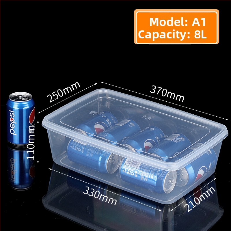 Mingxing debela pravokutna prozirna PP plastična kutija za hladnjak, mikrovalna kompatibilna