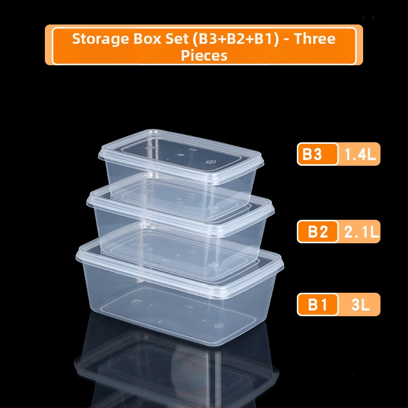 Mingxing debela pravokutna prozirna PP plastična kutija za hladnjak, mikrovalna kompatibilna