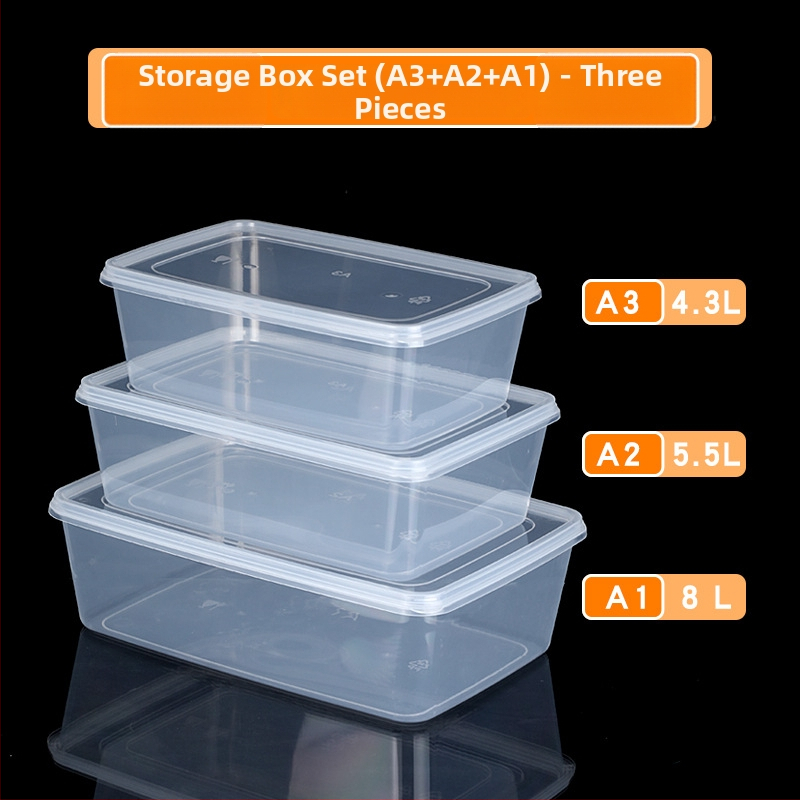 Mingxing debela pravokutna prozirna PP plastična kutija za hladnjak, mikrovalna kompatibilna