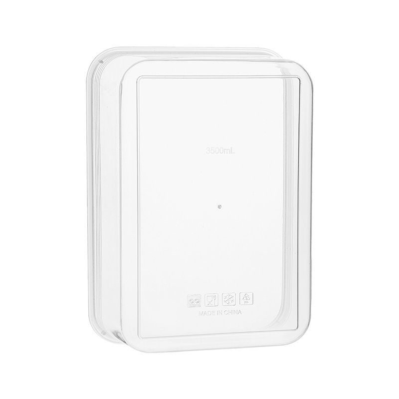 Cutie pentru prânz cu fructe, din plastic, dreptunghiulară, capacitate 3.1–4 L, compatibilă cu cuptorul cu microunde, păstrează alimentele proaspete