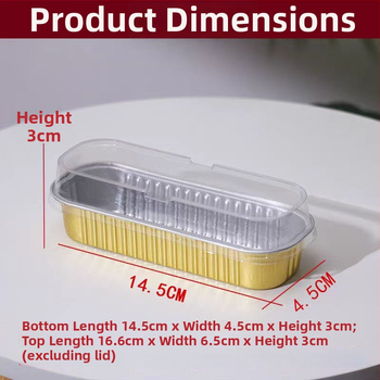 Ühekordselt kasutatav alumiiniumfooliumi küpsetustaldrik, ristkülikukujuline, 200 ml mahutavus, kohandatav, kaubamärk Hong Kong Long