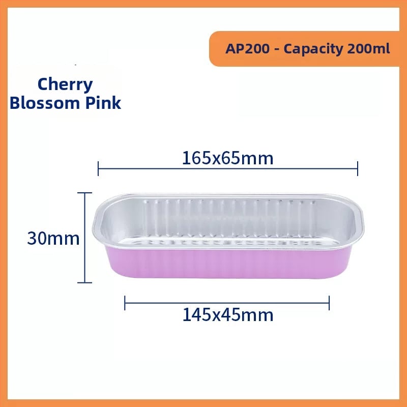 Ühekordselt kasutatav alumiiniumfooliumi küpsetustaldrik, ristkülikukujuline, 200 ml mahutavus, kohandatav, kaubamärk Hong Kong Long