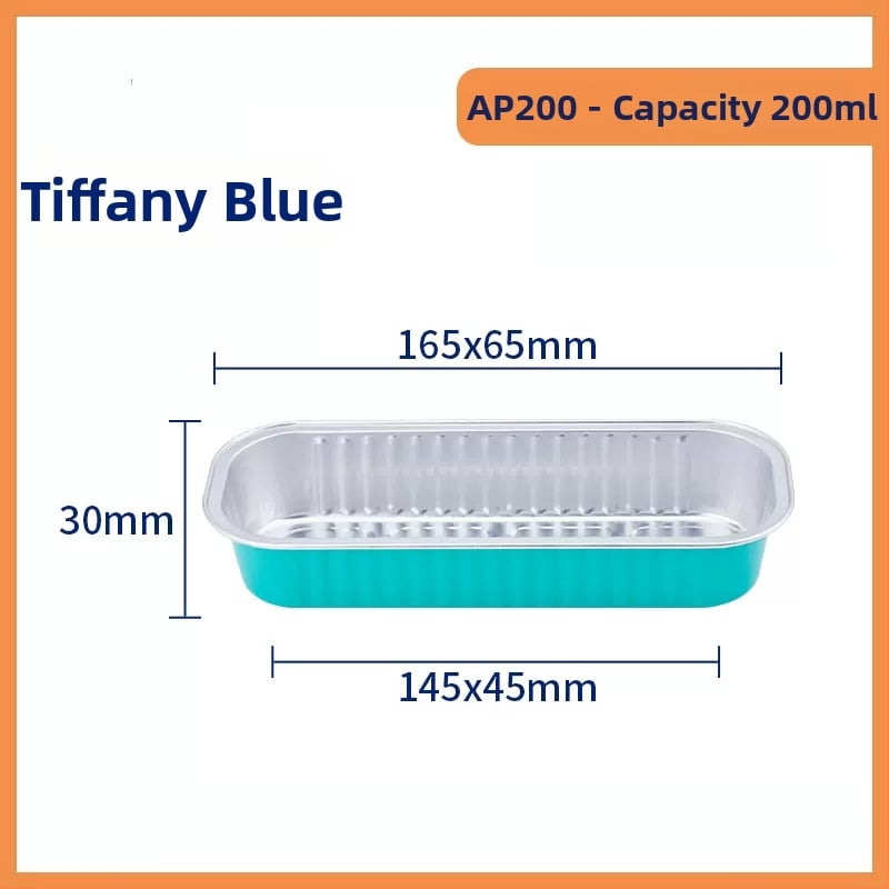 Ühekordselt kasutatav alumiiniumfooliumi küpsetustaldrik, ristkülikukujuline, 200 ml mahutavus, kohandatav, kaubamärk Hong Kong Long