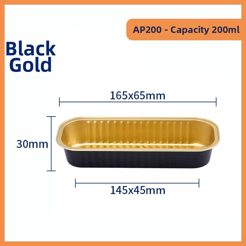 Ühekordselt kasutatav alumiiniumfooliumi küpsetustaldrik, ristkülikukujuline, 200 ml mahutavus, kohandatav, kaubamärk Hong Kong Long